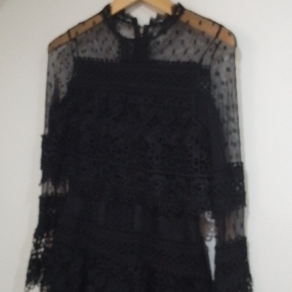 ! A6 Yifan fashion S lace and embroidered layered dress
